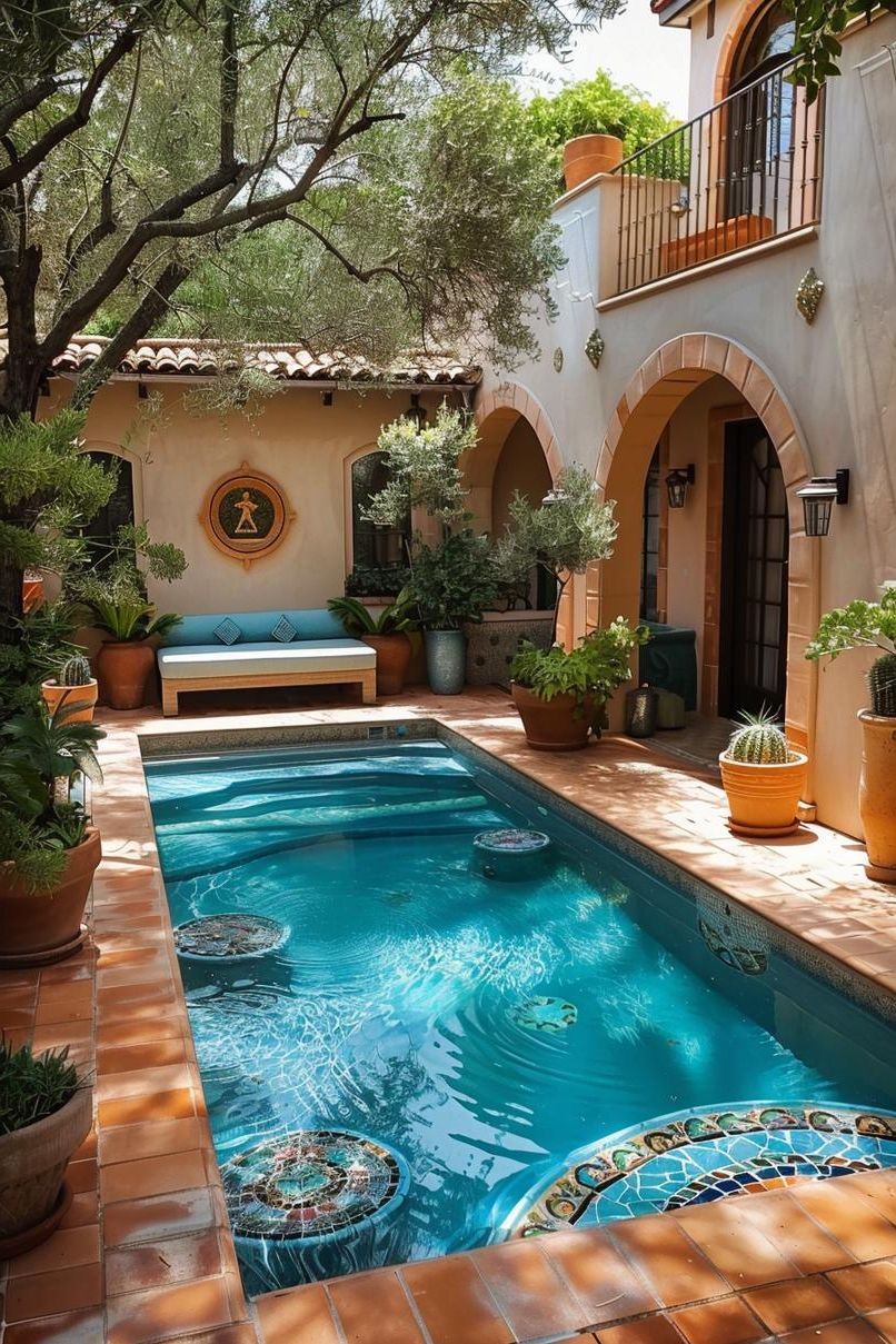 5. Mediterranean Backyard Oasis Design