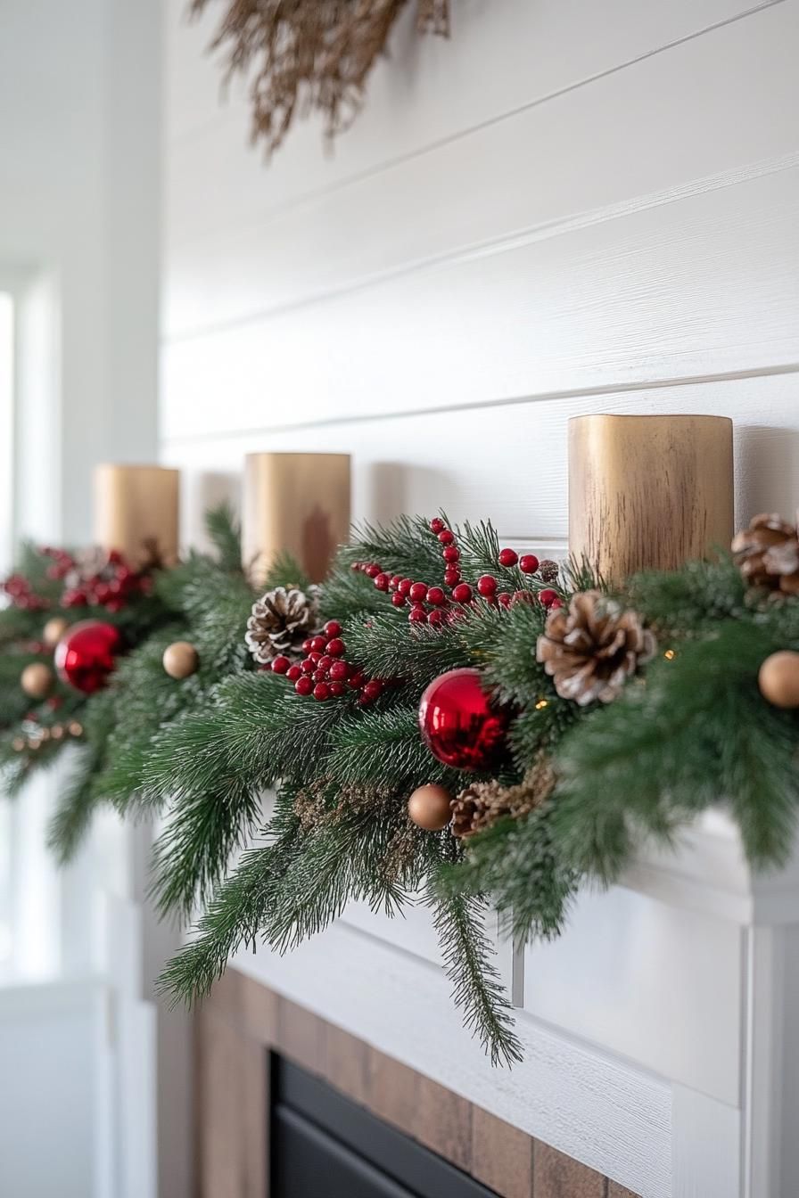 9. Festive Mantel Decor Inspiration