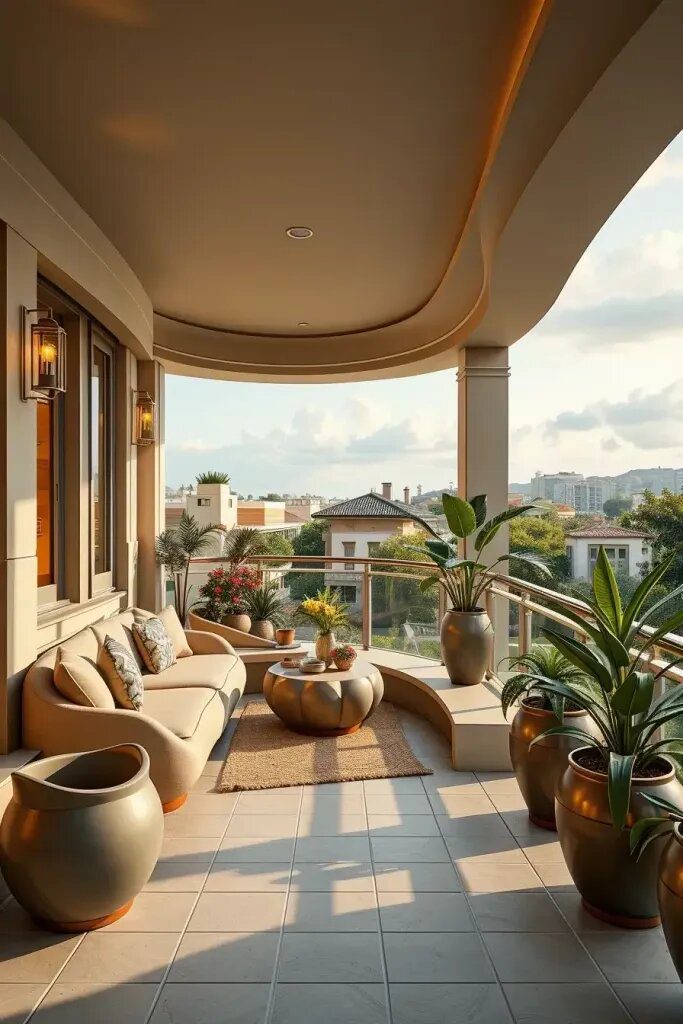 Cozy Balconies Shaped by Natural Curves