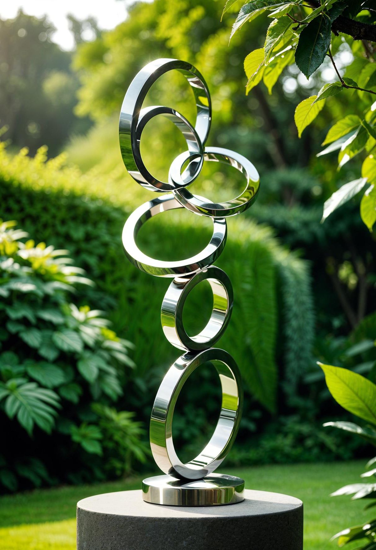 1. Balancing Metal Ring Sculptures - photo 4