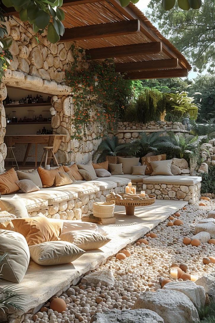11. Sunken Lounge Ideas for Gravel Patios
