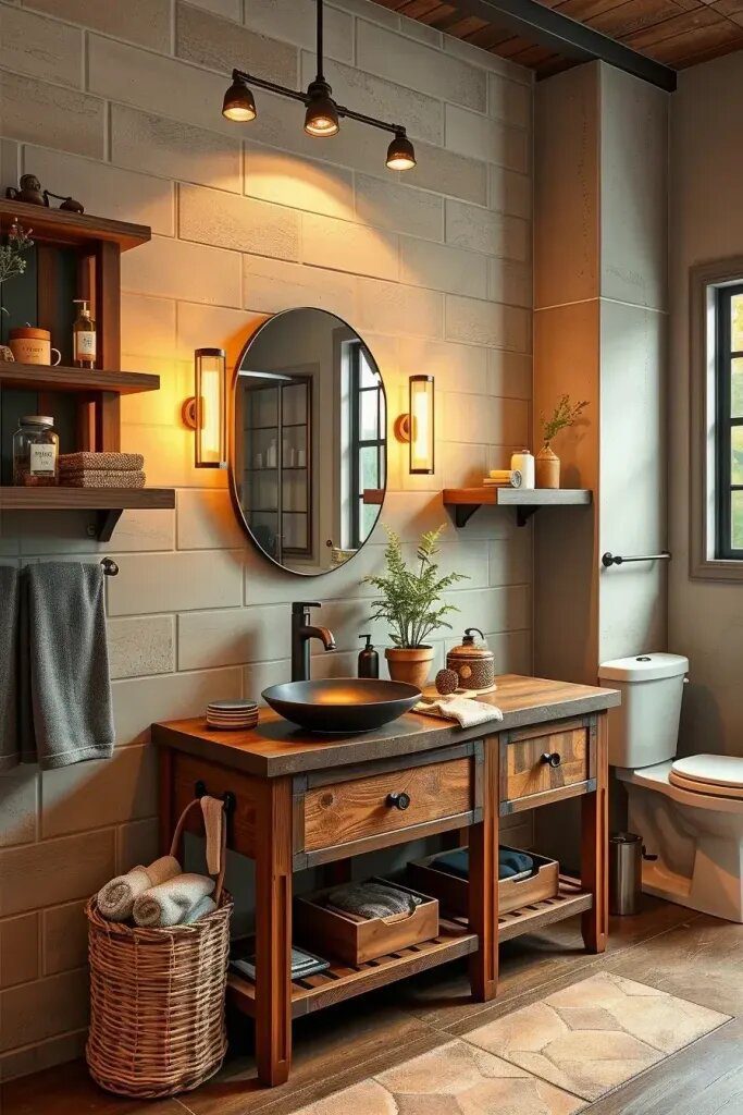 Reclaimed Wood Vanities and Shelving Ideas - photo 2