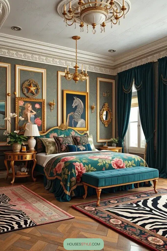 Colorful Paintings Adorn Cozy Bedroom Retreats. - photo 2