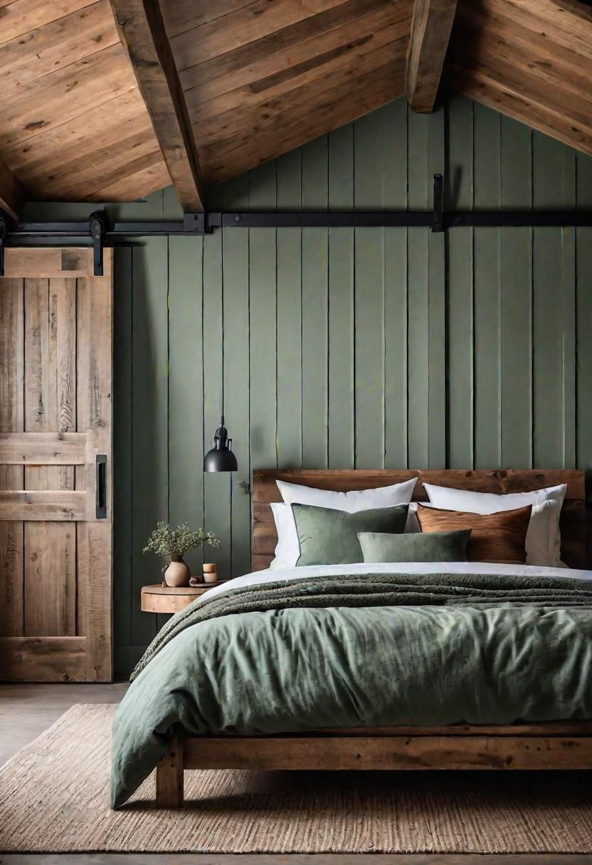20. Rustic Sage Green Bedroom Inspiration