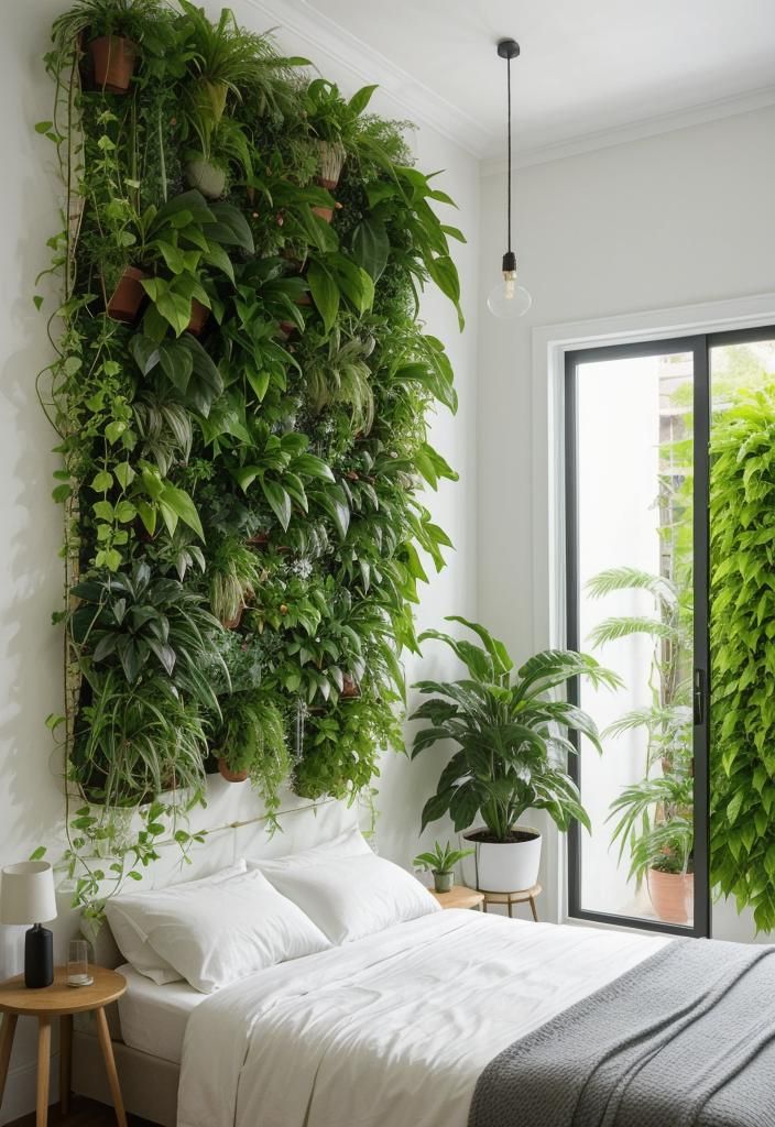 29. Vertical Plant Wall for Bedrooms