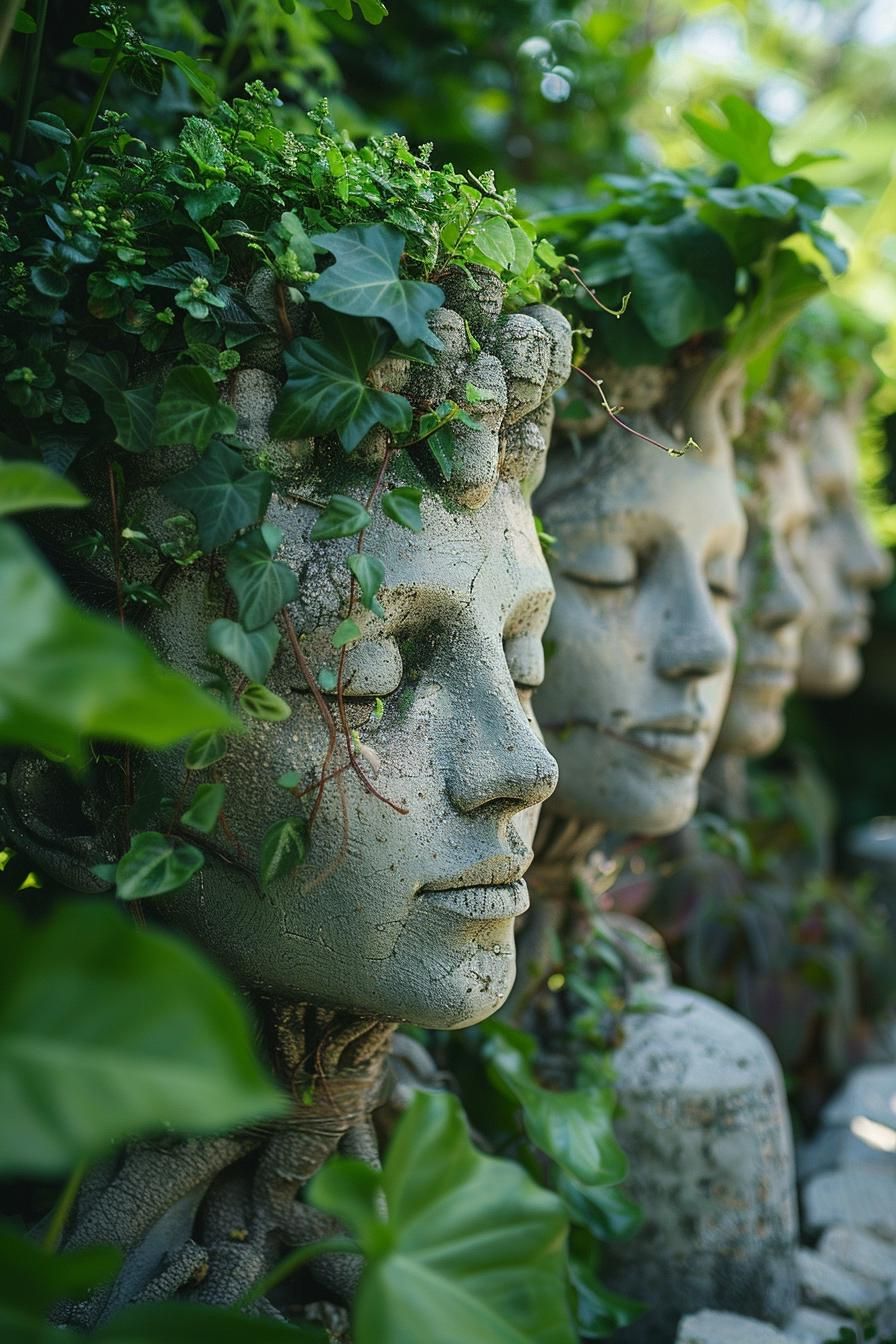 29. Garden Planters Shaped Like Heads