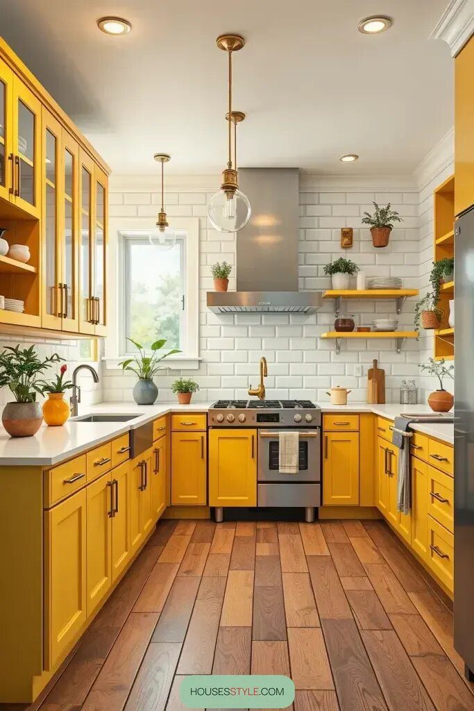 Bring Warm Sunshine Into Your Kitchen With Yellow Cabinets - photo 2