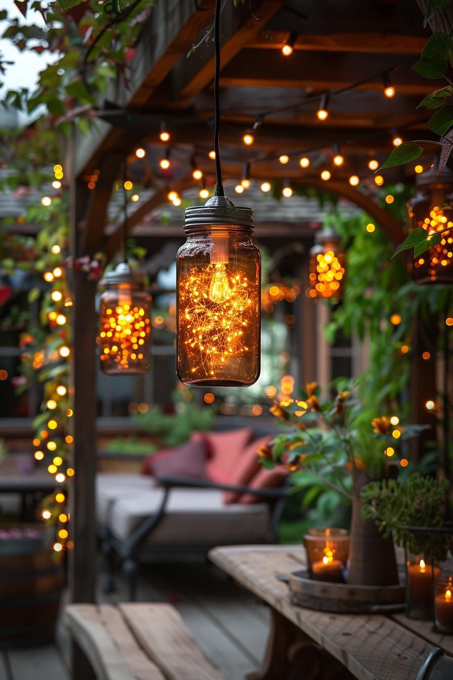 6. DIY Mason Jar Chandelier - photo 2