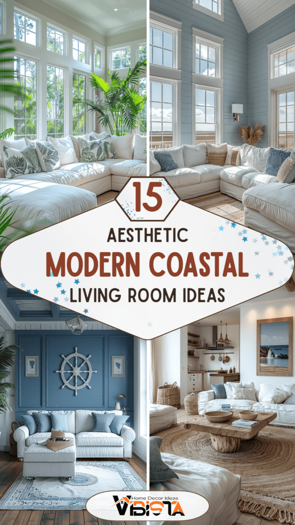 15 Aesthetic Modern Coastal Living Room Ideas