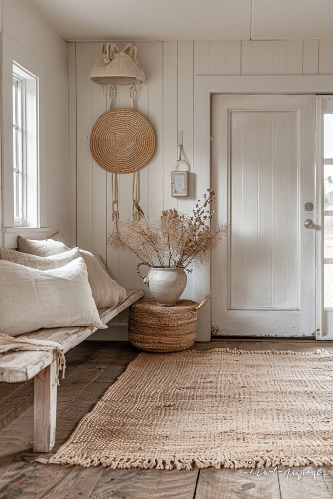 23. Serene Boho Entry Space