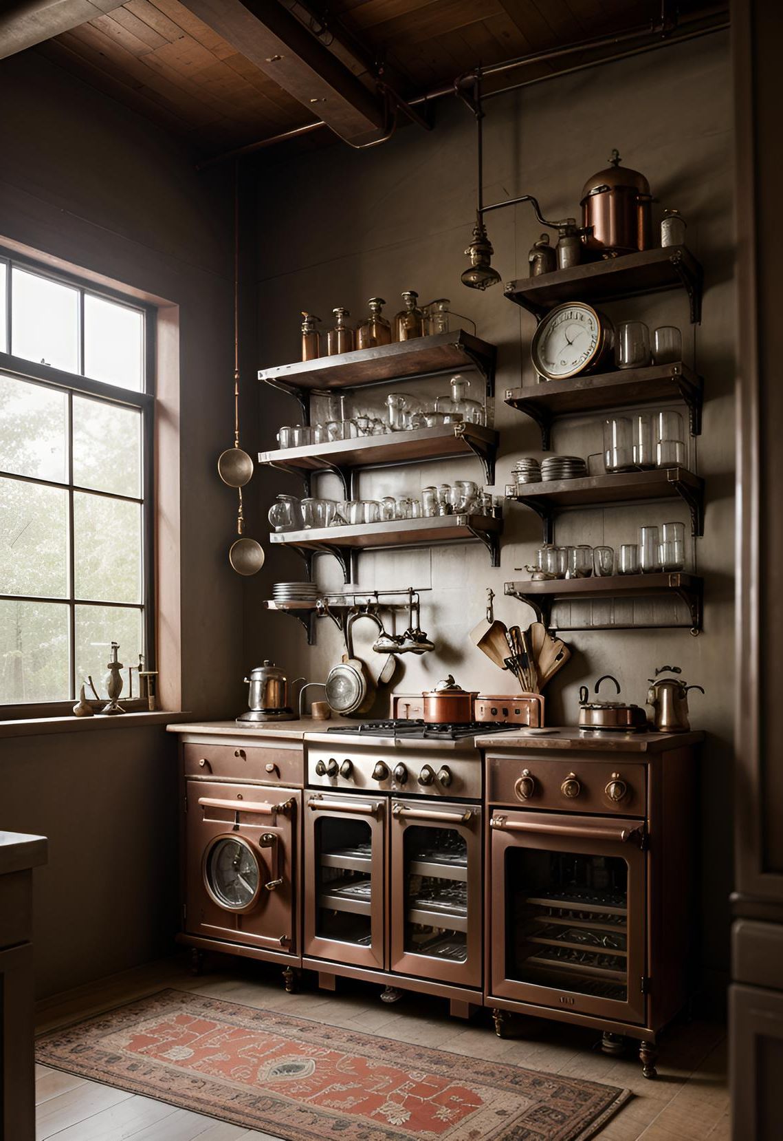23. Steampunk Vintage Kitchen Style