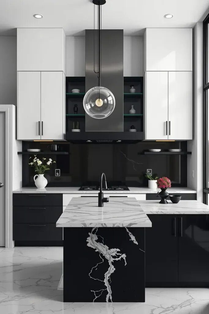 Modern Black and White Kitchen Styles