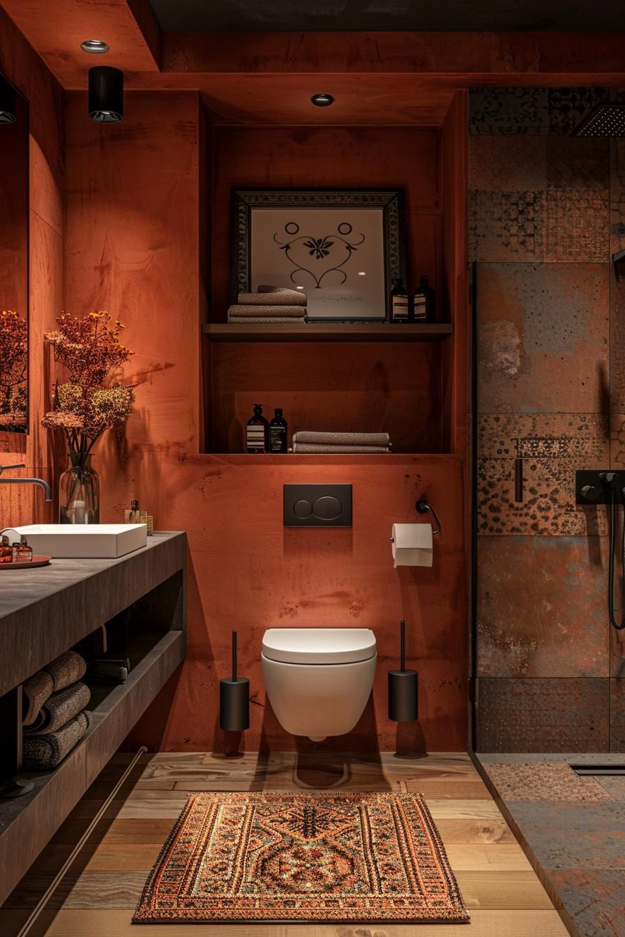 14. Earthy Terracotta Bathroom Color Ideas - photo 3