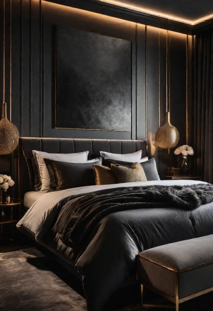 6. Matte Charcoal Bedroom Style