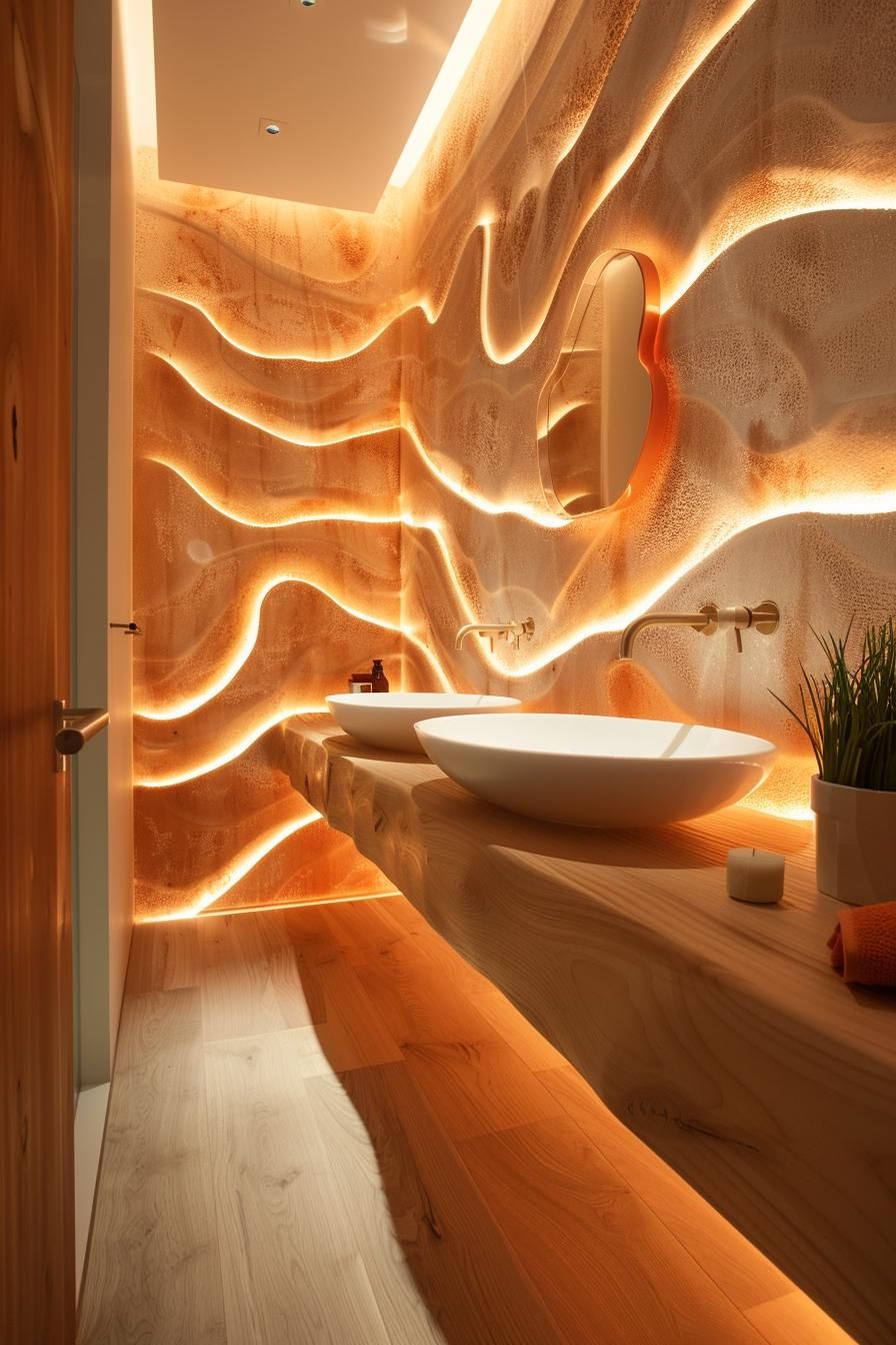 20. Glowing Light Wall Features