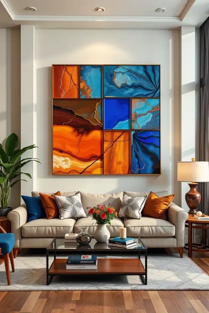 23. Layer Bold Acrylic Grids in Bright Colors