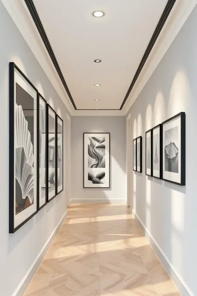 Narrow Gallery Walls With Artistic Layouts - photo 2