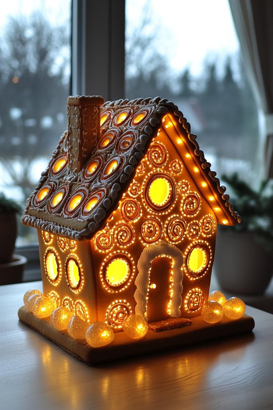 9. Glowing Gingerbread House Lights - photo 2