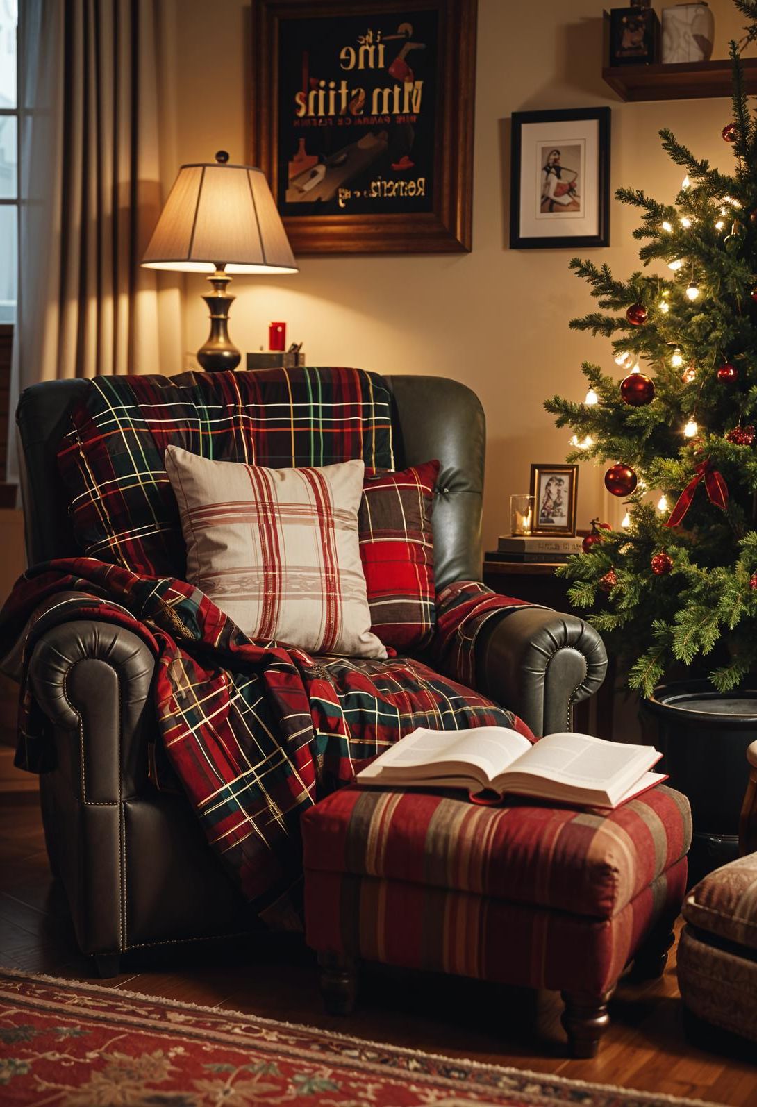 2. Festive Plaid Throws & Pillows - photo 3