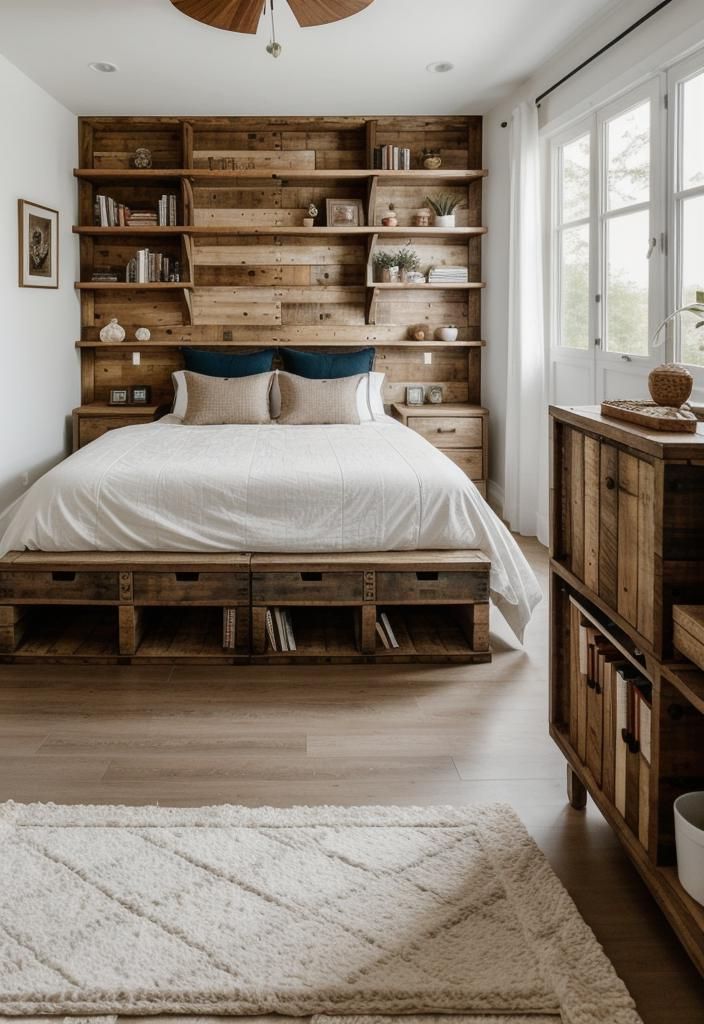 31. Pallet Wall with Built-In Shelves - photo 3