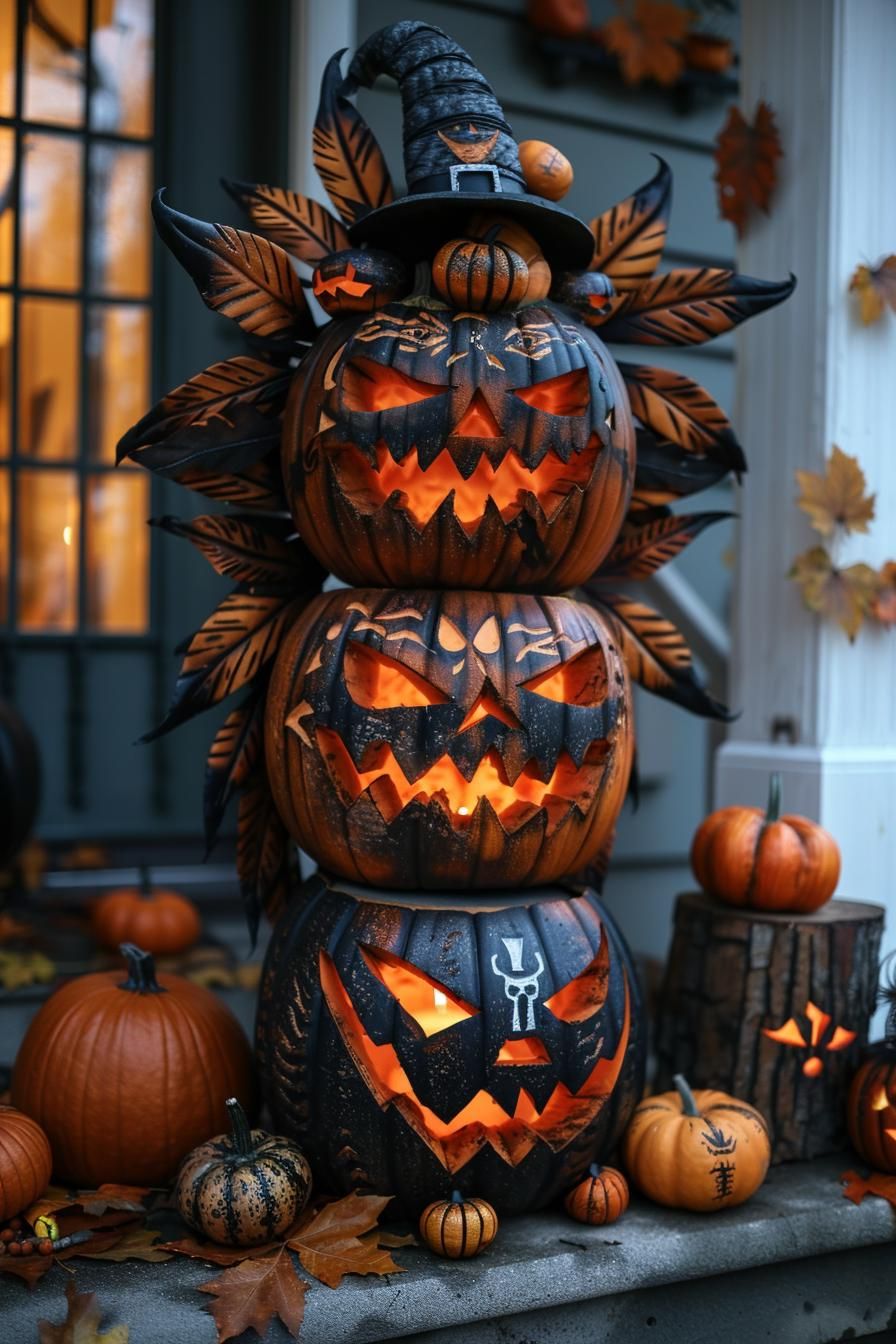 12. Diverse Pumpkin Topiary Ideas - photo 3