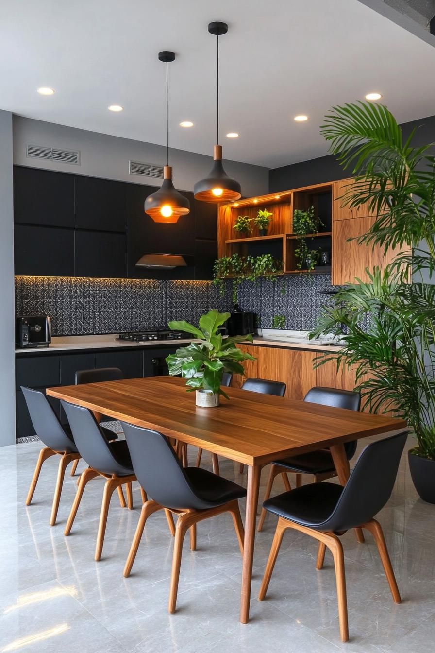 11. Adding Greenery to Dining Spaces