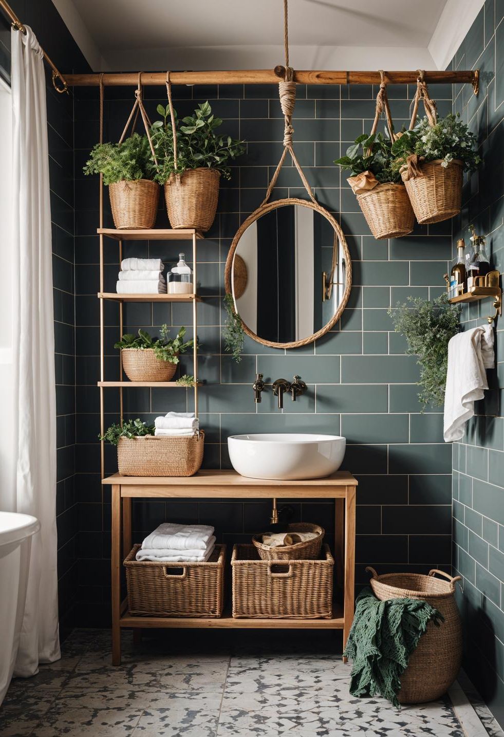 11. Smart Storage Ideas for Boho Bathrooms