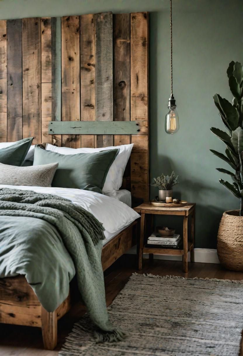 1. Rustic Sage Green Wall Ideas