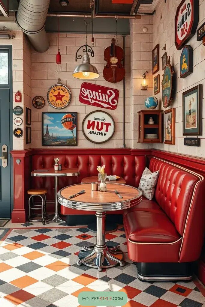 Vintage-Style Cafe Booths for City Dining Rooms