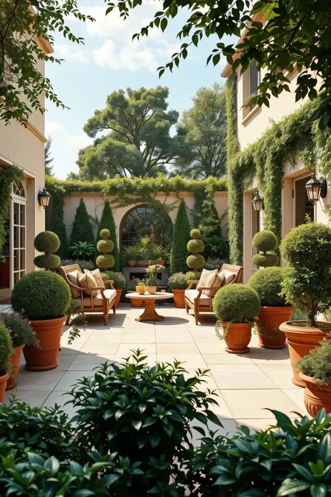 Ivy, Boxwood, and Greenery in Ralph Lauren Planters