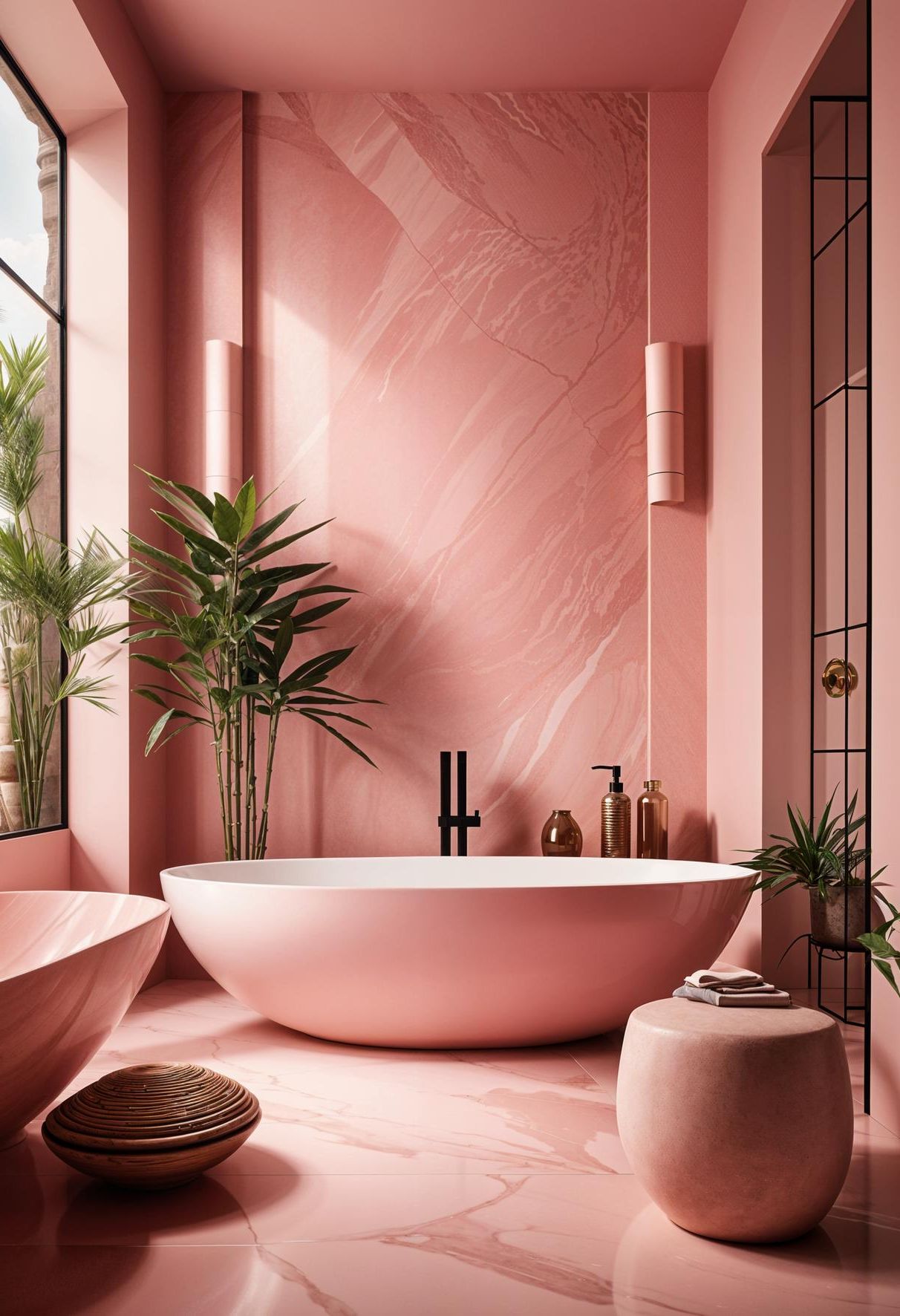 21. Creating a Serene Pink Bathroom Retreat