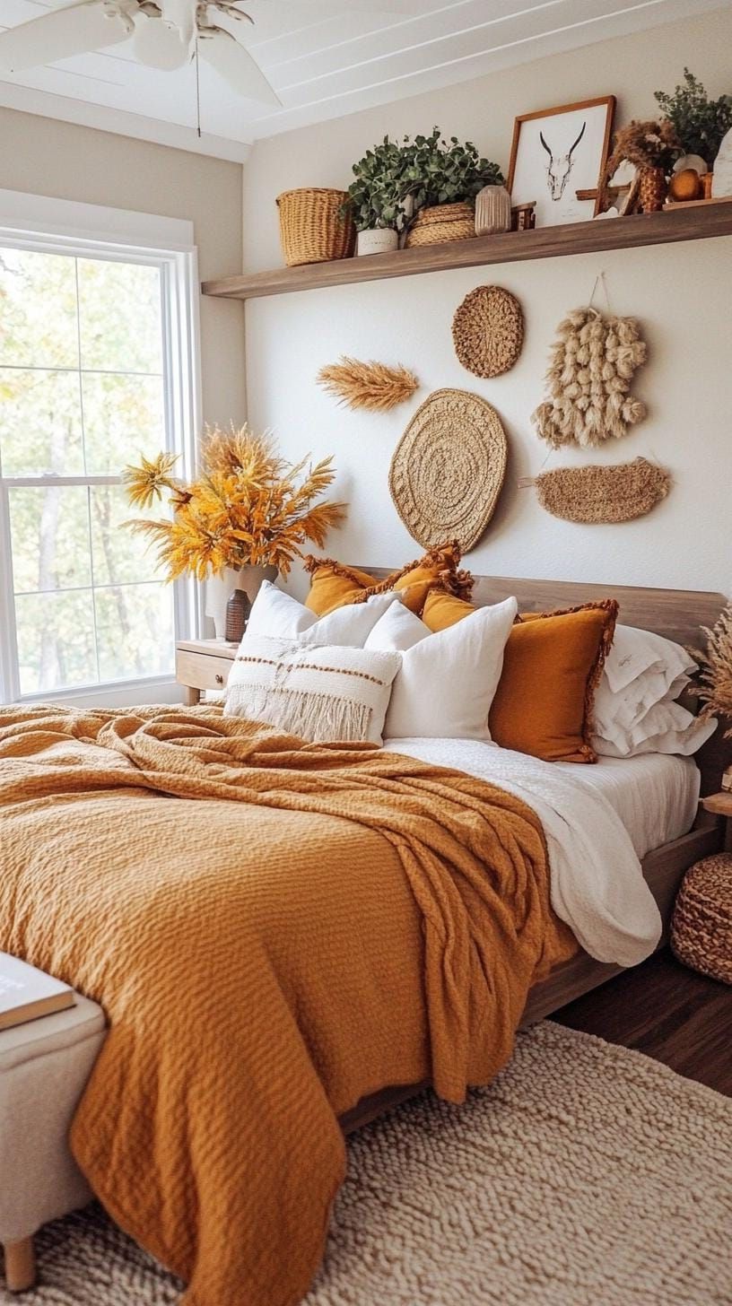 5. Earthy tones with heavy blankets and pillows - photo 2