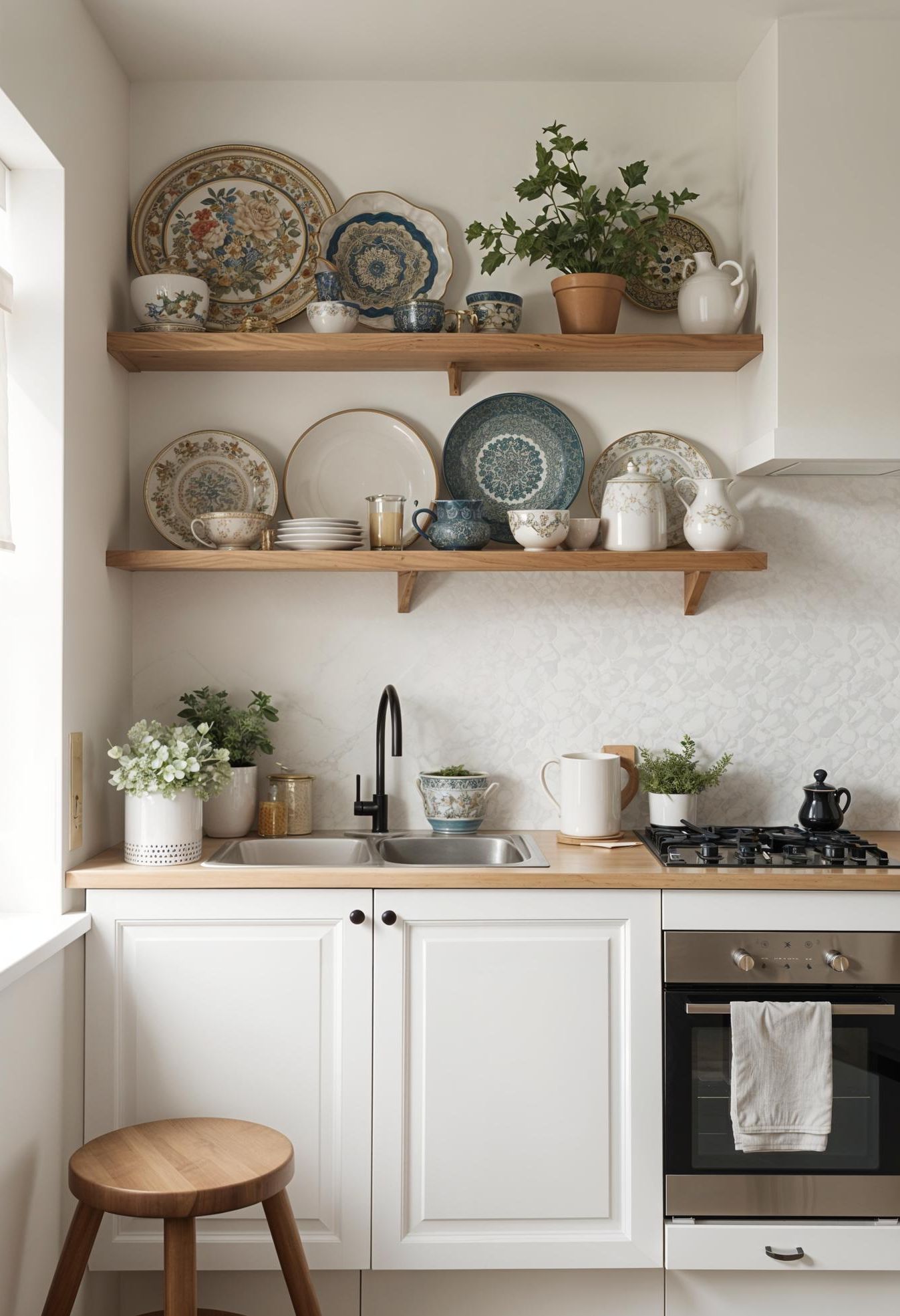 3. Add Floating Shelves to Save Space - photo 2