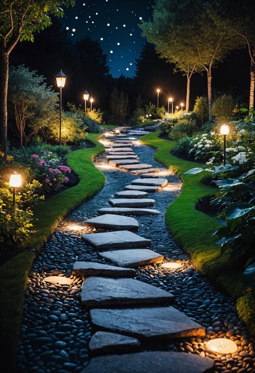 24. Glow-in-the-Dark Garden Pathways - photo 2