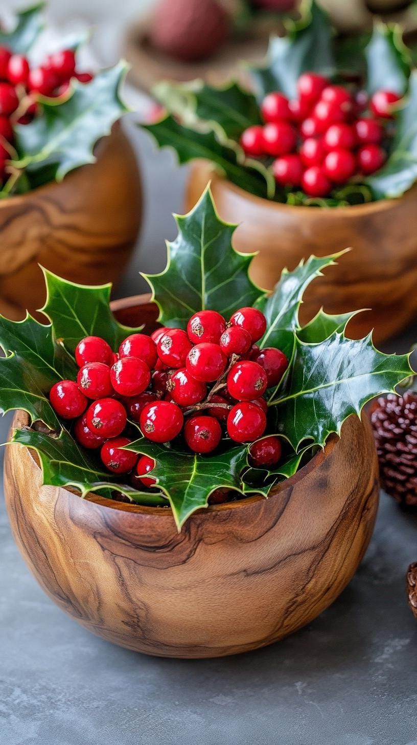 4. Berries in Rustic Wooden Bowls - photo 2
