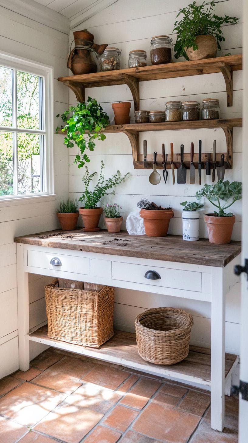 18. Garden Shed with Potting Bench and Hanging Tools - photo 2