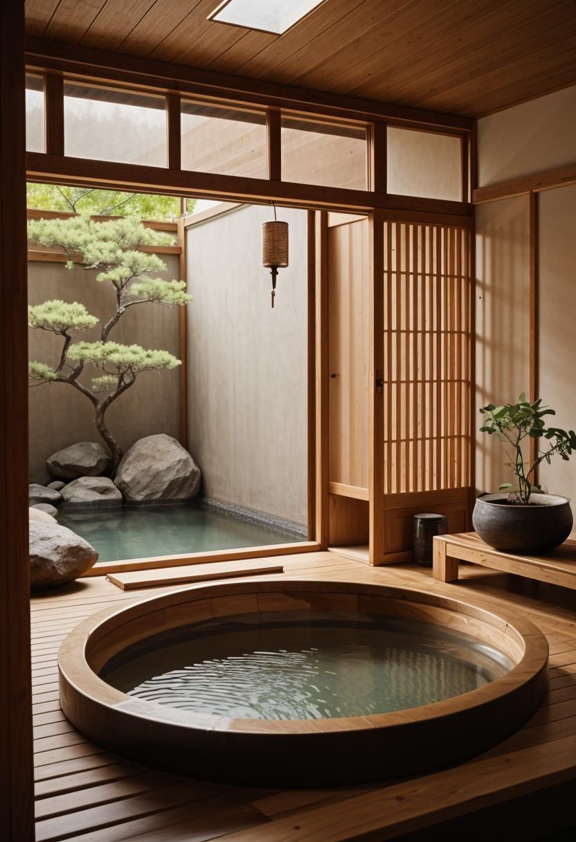 28. Japanese Onsen Bathroom Style - photo 2