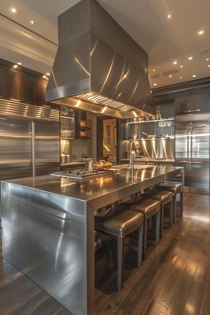 5. Pro-Style Stainless Steel Kitchens