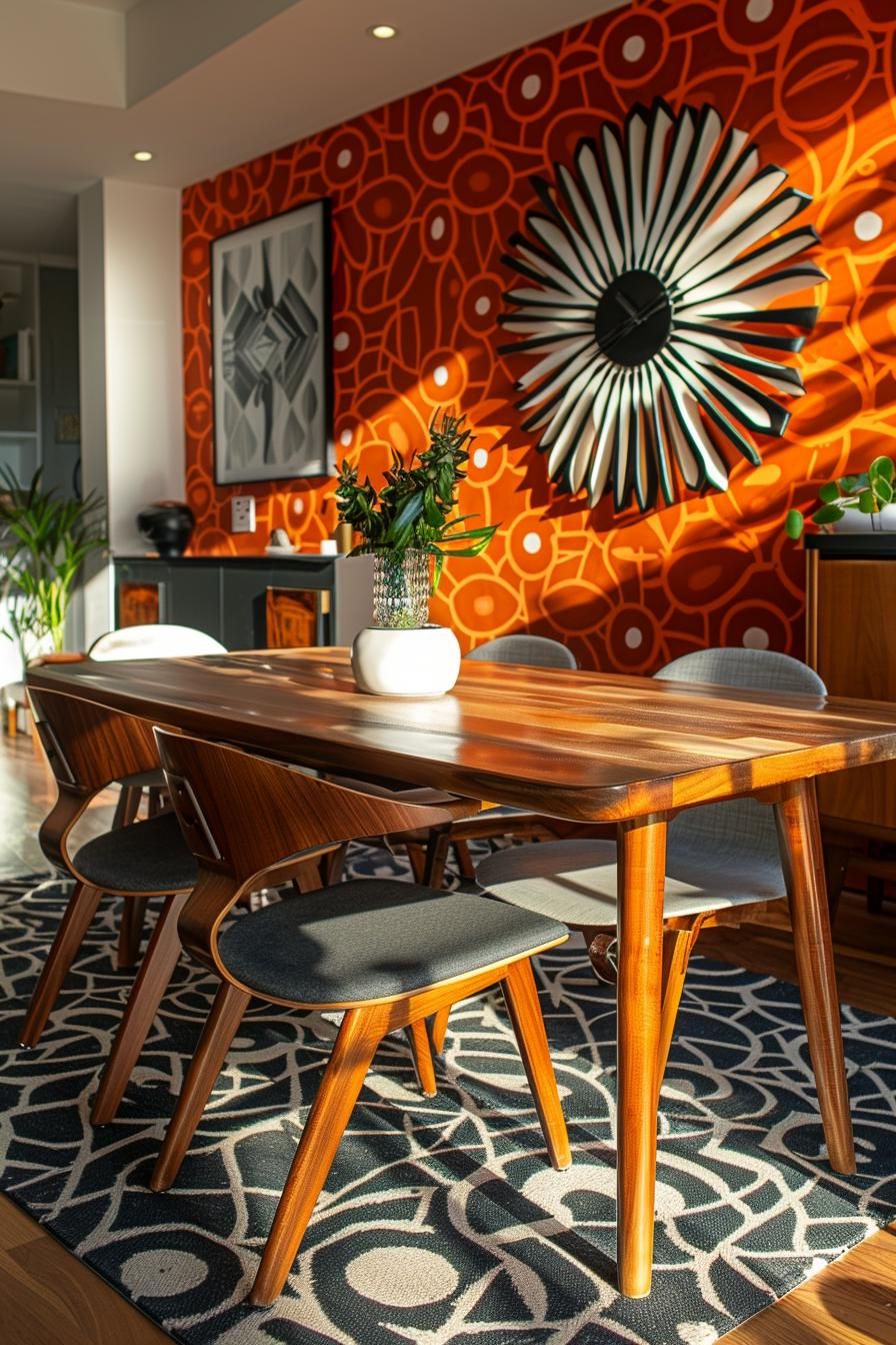 1. Geometric Wallpaper Ideas for Dining Rooms - photo 3