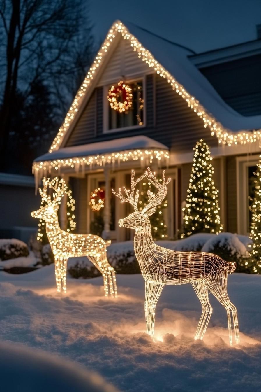 6. Lighted Wire Reindeer for Yards - photo 2