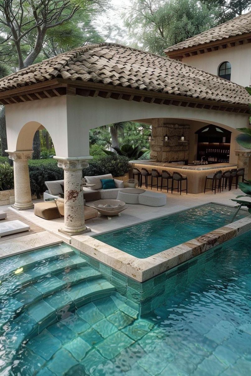 7. Sunken Poolside Bar Design - photo 2