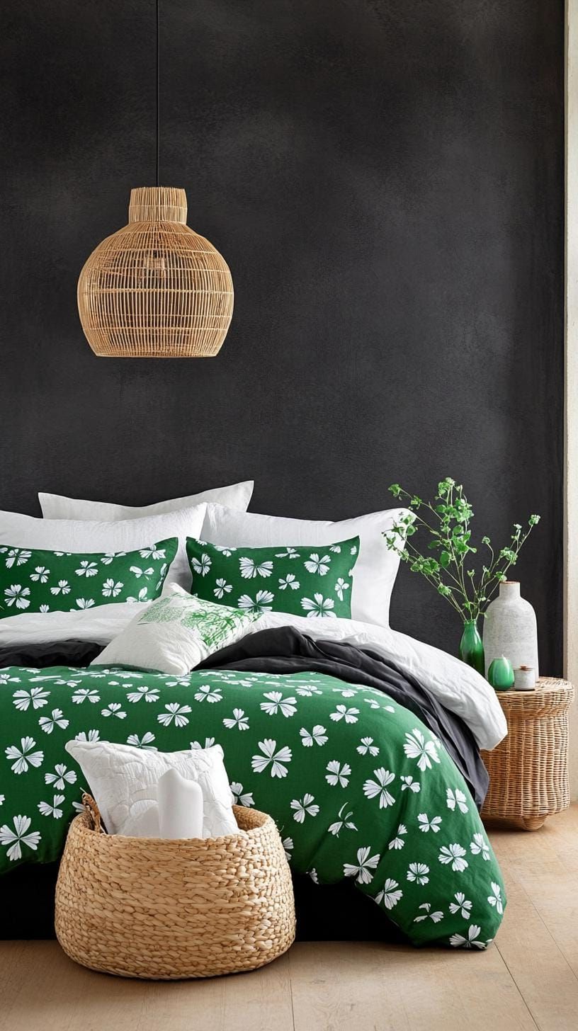16. Chic Clover Green Bedroom Ideas - photo 2
