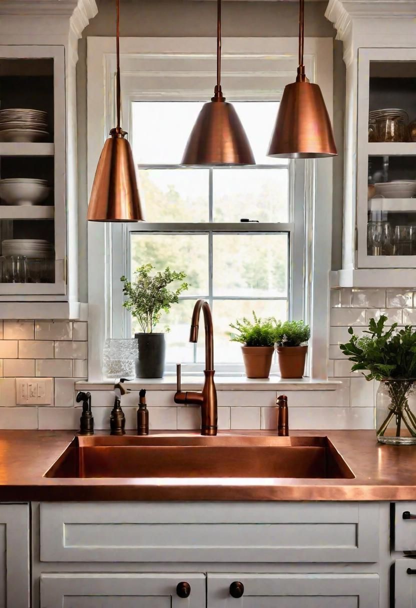 18. Copper Accents for Farmhouse Kitchens