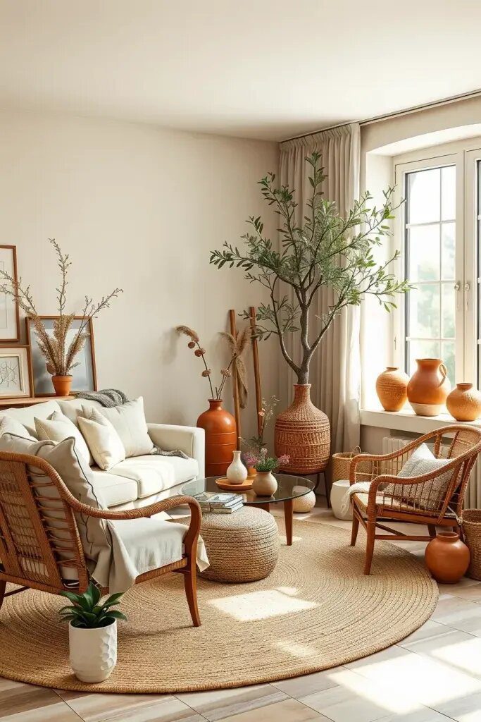 Ideas for a Minimalist Living Room With Earth Tones
