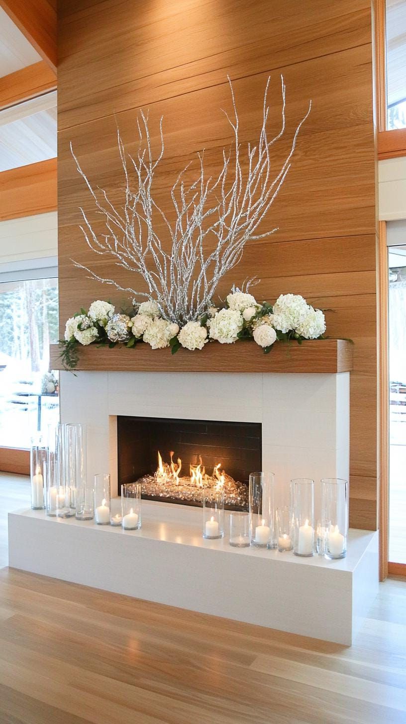 5. Sparkling Winter Mantle Decor Ideas