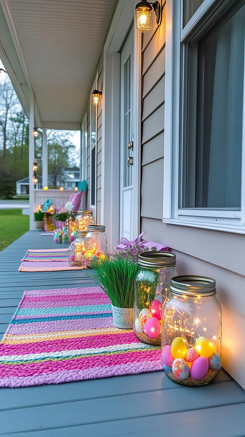 15. Mason Jar Lantern Easter Decor - photo 3