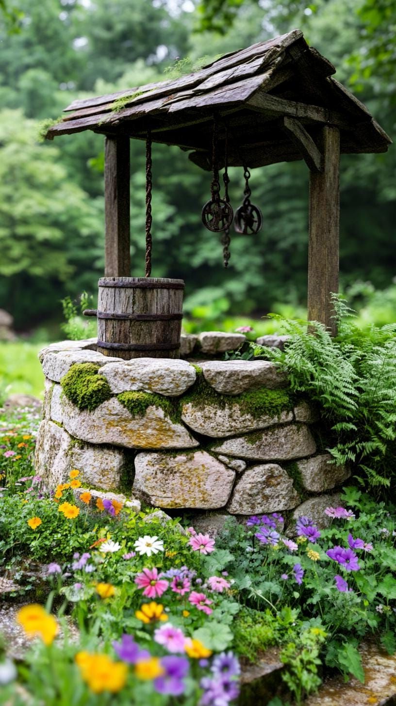 11. A hidden well surrounded by wildflowers - photo 3