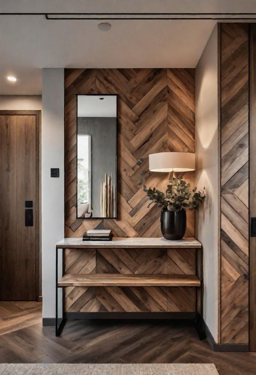 17. Chevron Wood Accent Wall Ideas