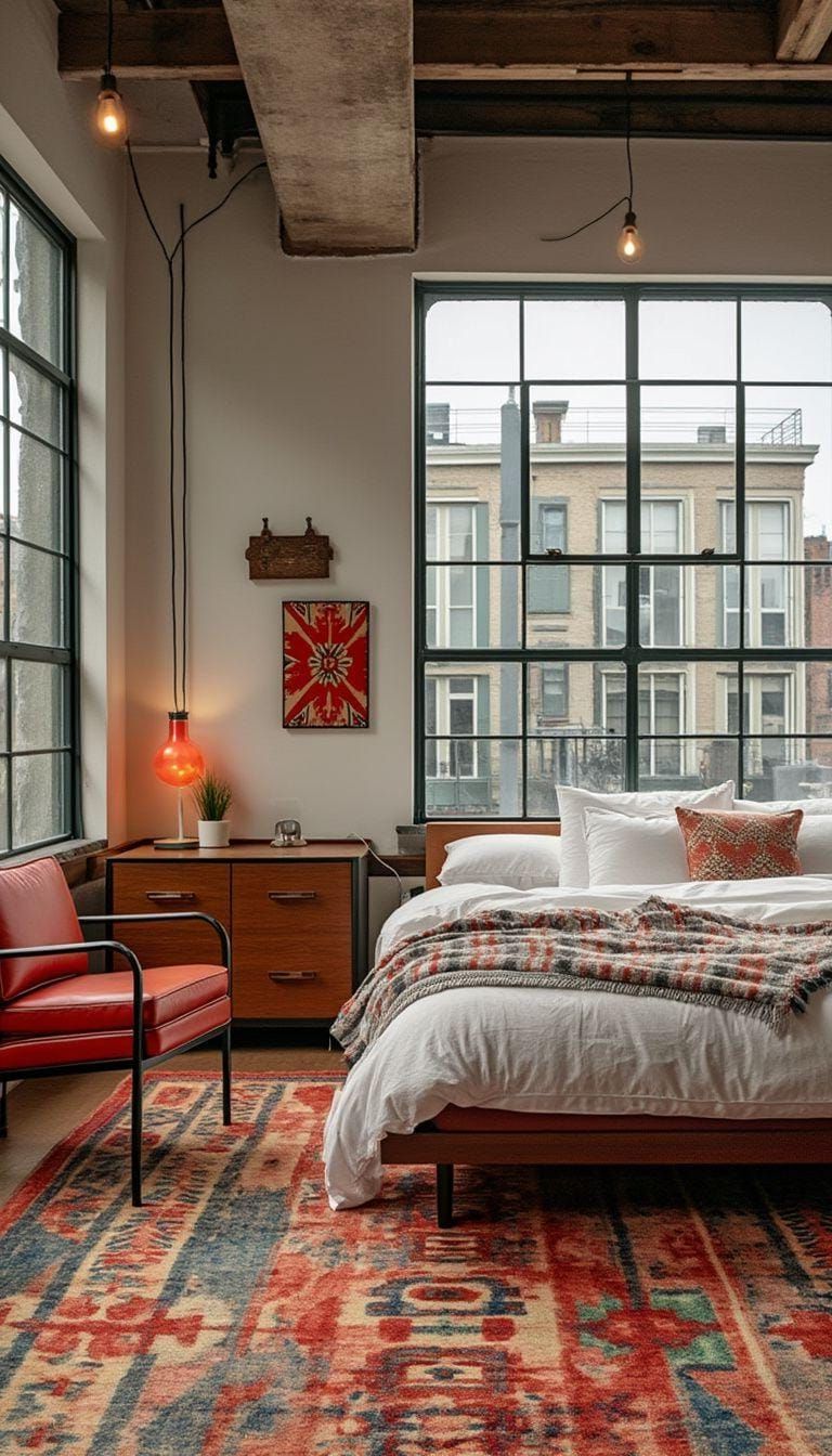 12. Eclectic Vintage Loft Design