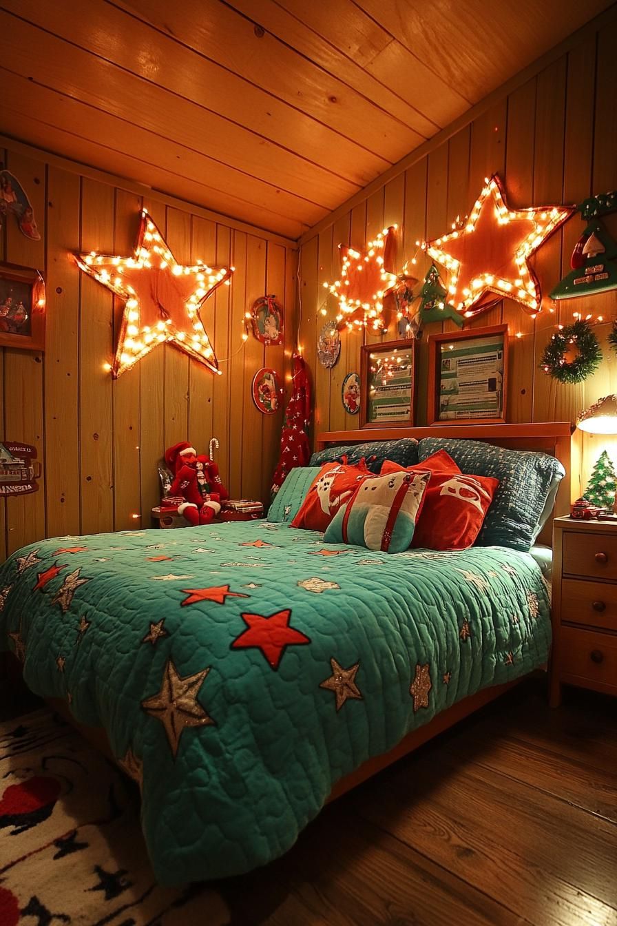 7. Festive Star-Shaped String Lights - photo 3